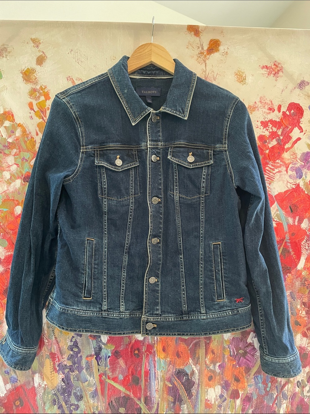 Talbots Indigo Blue Denim Jacket - Women’s Classic Trucker Never worn